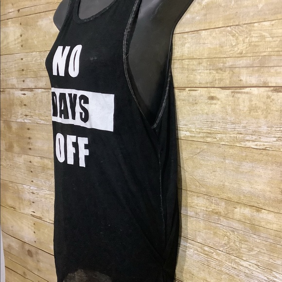 F.I.T. (fashion inspire train) NO DAYS OFF Women's Black Active Tank - Picture 2 of 4